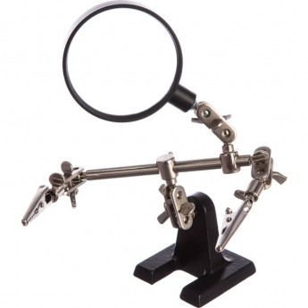 Держатель REXANT «ТРЕТЬЯ РУКА», 2 зажима, чугун, лупа (2.5х) 60 мм Держатель REXANT «ТРЕТЬЯ РУКА», 2 зажима, чугун, лупа (2.5х) 60 мм