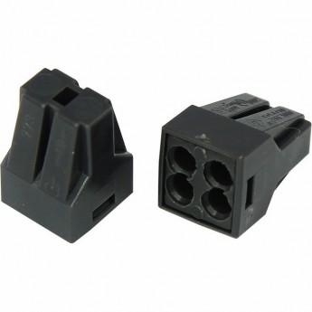 Экспресс-клемма с пастой REXANT СМК 773-304, 4-проводная до 2,5 мм² серая, (блистер 5шт.)