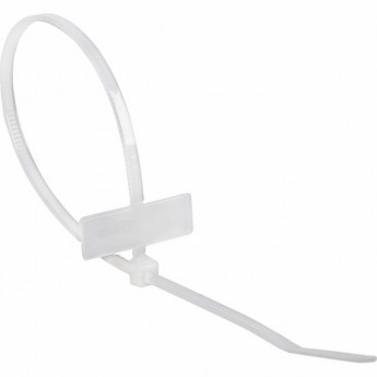 Хомут под маркер REXANT нейлоновый 200x2.5 мм белый, 100 шт. Хомут под маркер REXANT нейлоновый 200x2.5 мм белый, 100 шт.