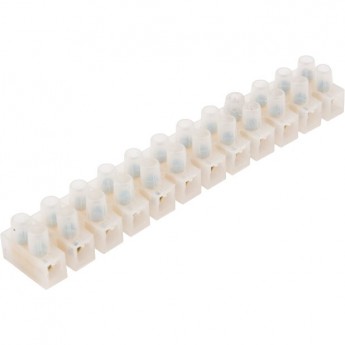 Клеммная колодка винтовая REXANT KВ-12 (4-12 мм²), ток 16 A, полиэтилен белый (ЗВИ) Клеммная колодка винтовая REXANT KВ-12 (4-12 мм²), ток 16 A, полиэтилен белый (ЗВИ)