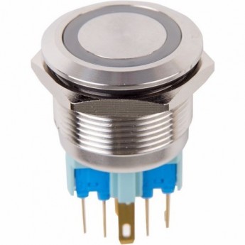 Кнопка антивандальная REXANT 22 250В б/фикс подсветка синяя Кнопка антивандальная REXANT 22 250В б/фикс подсветка синяя