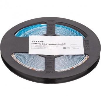 Лента светодиодная REXANT 12В, SMD2835, 14,4Вт/м, 120 LED/м, 6500K, 8мм, 5м, IP20 Лента светодиодная REXANT 12В, SMD2835, 14,4Вт/м, 120 LED/м, 6500K, 8мм, 5м, IP20