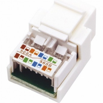 Модуль REXANT KEYSTONE JACK RJ-45(8P8C), UTP, CAT 5e, тип 180 градусов, белый Модуль REXANT KEYSTONE JACK RJ-45(8P8C), UTP, CAT 5e, тип 180 градусов, белый