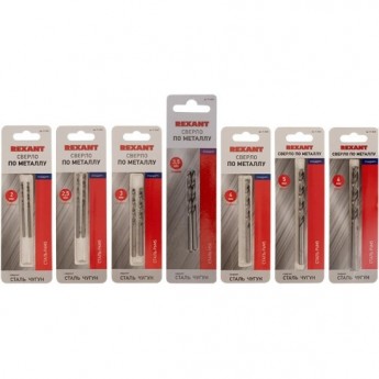Набор сверл по металлу REXANT СЛЕСАРЬ STANDART P6M5 7 шт.