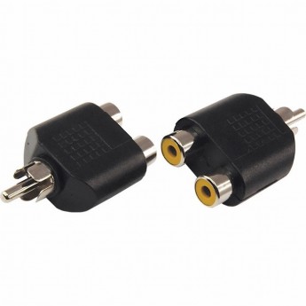 Переходник аудио REXANT штекер RCA - 2 гнезда RCA Переходник аудио REXANT штекер RCA - 2 гнезда RCA