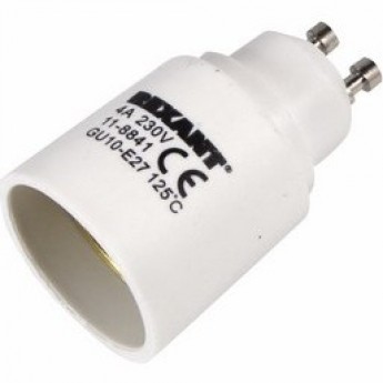 Переходник цокольный REXANT GU10-Е27 Переходник цокольный REXANT GU10-Е27