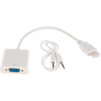 Переходник REXANT штекер HDMI - гнездо VGA, провод + шнур стерео 3,5мм Переходник REXANT штекер HDMI - гнездо VGA, провод + шнур стерео 3,5мм