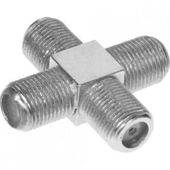 Переходник-соединитель REXANT гнездо Fx4 (F- крест) Переходник-соединитель REXANT гнездо Fx4 (F- крест)