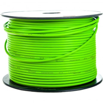 Провод ПГВА REXANT 1х1.00 мм², зеленый, бухта 100 м