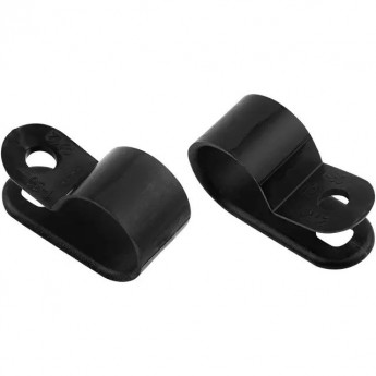 Скоба REXANT под винт 12 мм, черная (50 шт/уп) Скоба REXANT под винт 12 мм, черная (50 шт/уп)